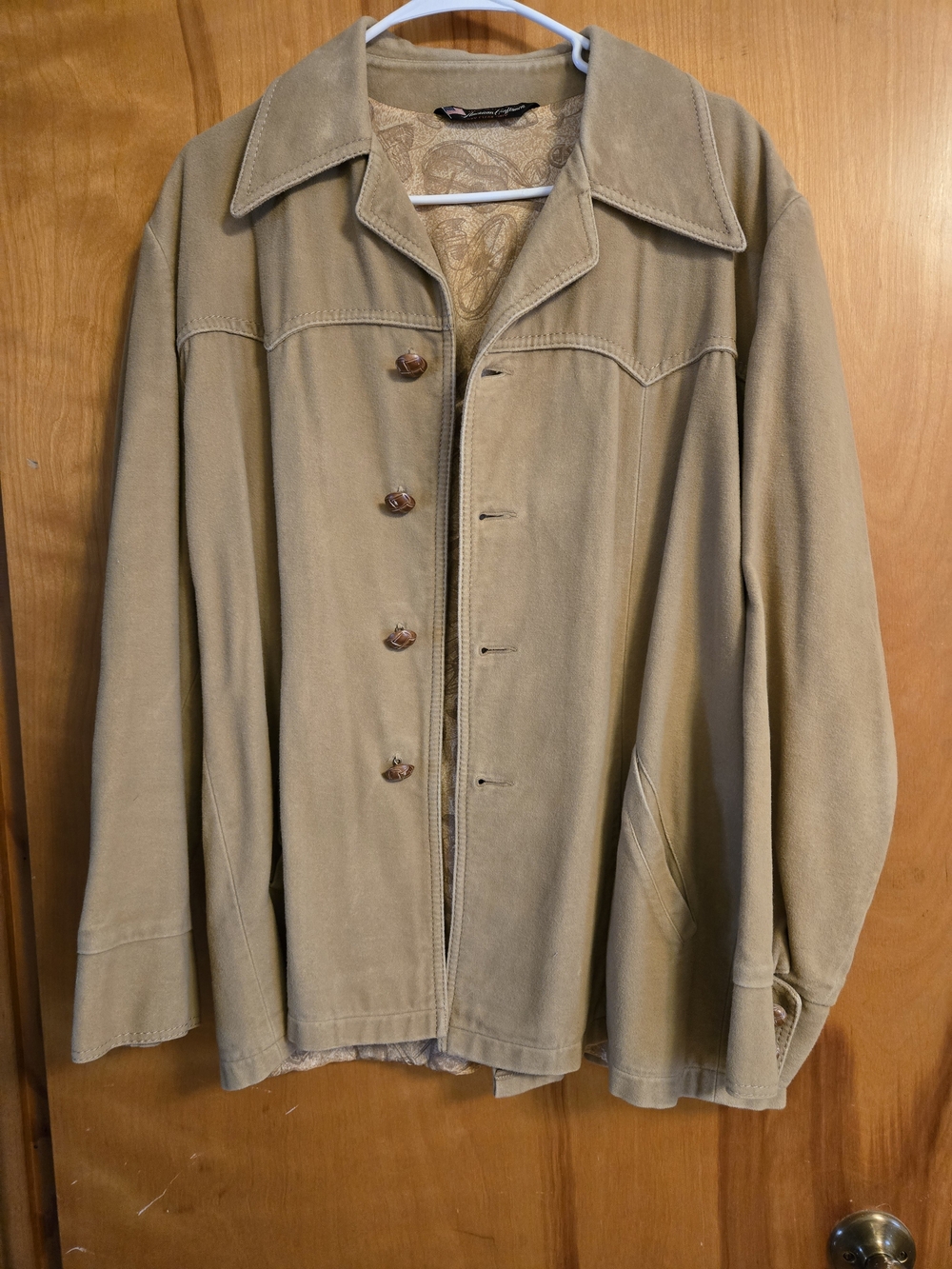 Bark Men's Light Tan Button-Front Shirt Jacket